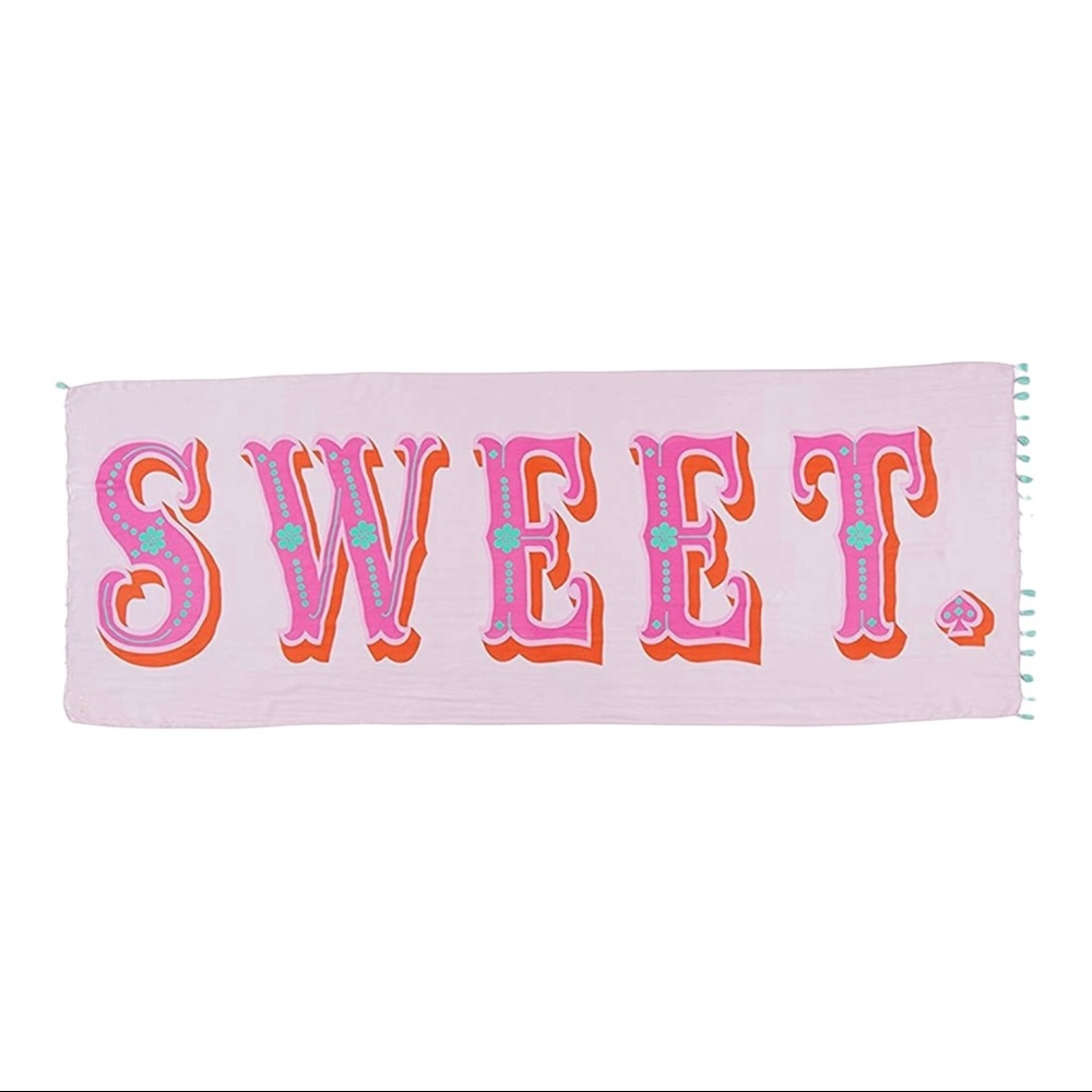 New! KATE SPADE New York “Sweet” Tassel Scarf Shawl 24x80 NWOT - Picture 8 of 11